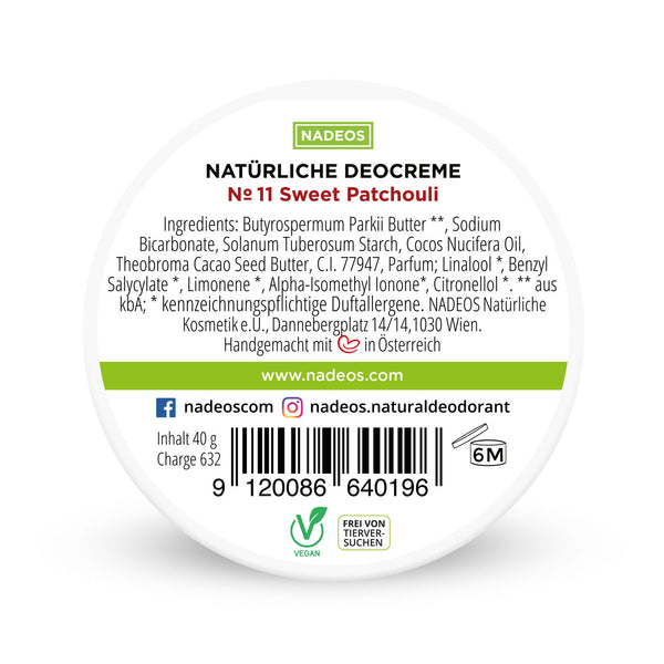 NADEOS Deocreme Nr.11 Sweet Patchouli