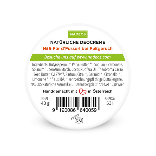 NADEOS Deocreme Nr.5 „Für d' Fusserl”