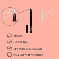 Mit dem QUICKSTEP Eyeliner lassen sich die Quickstep Wimpern schnell, einfach und sauber auftragen. Dank seiner feinen Spitze lässt sich der Eyeliner optimal auftragen. Die Kombination aus transparenten Pigmenten und fortschrittlicher Technologie sorgt für langen Halt. Mit dem transparenten Eyeliner wirken Deine Lashes ungeschminkt und natürlich schön.